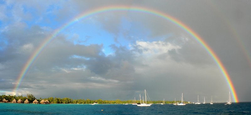 06- Arc-en-ciel au mouillage de Rangiroa 
